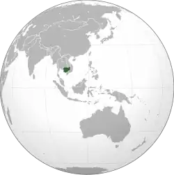 Location of Democratic Kampuchea