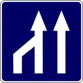 3 lanes merge to 2 lanes from the left