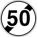 End of maximum speed limit