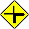 Crossroad on the right (different road classes)
