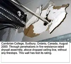 Pipes going through a wall with gaps