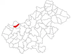 Location in Satu Mare County
