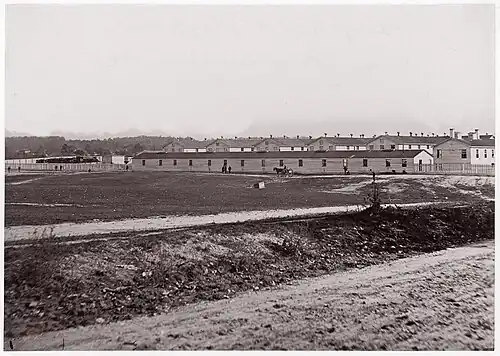 General view of the Campbell Hospital during the Civil War