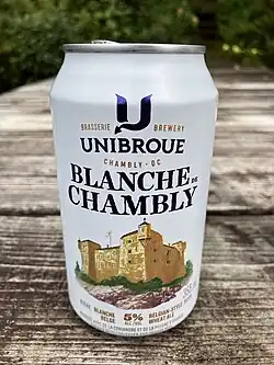 A can of Blanche Chambly