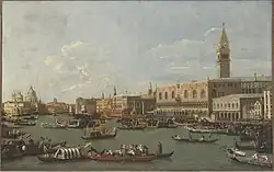 The Bucintoro at the Molo on Ascension Day