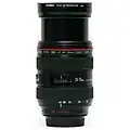 Lens at 24&nbsp;mm with a UV filter