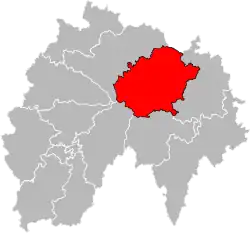 Situation of the canton of Murat in the department of Cantal