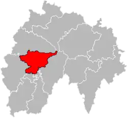 Situation of the canton of Naucelles in the department of Cantal