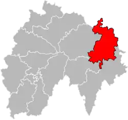 Situation of the canton of Saint-Flour-1 in the department of Cantal