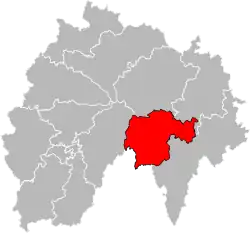 Situation of the canton of Saint-Flour-2 in the department of Cantal