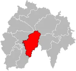 Situation of the canton of Vic-sur-Cère in the department of Cantal
