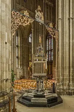 Image 63Canterbury Cathedral is the seat of the Primate of All England, the Archbishop of Canterbury, the most senior bishop of the Church of England. (It was the property of the Roman Catholic Church before the English Reformation.) (from Culture of England)