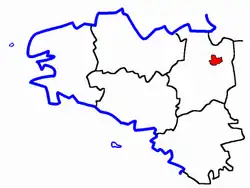 Location of Saint-Aubin-du-Cormier