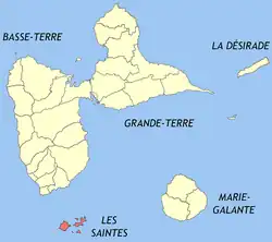 Location of Les Saintes