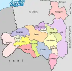 Location of Province of Loja