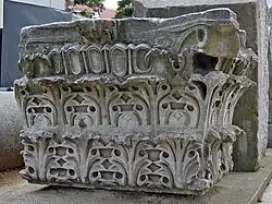 A theodosian capital for a pilaster, one of the few remains of the church of Theodosius II