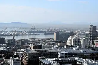 The Port of Cape Town viewed from Cape Town CBD​​‌