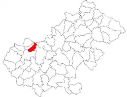 Location in Satu Mare County