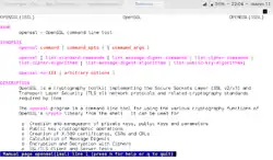 OpenSSL's manual page