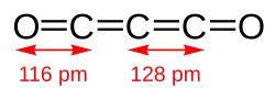 Stick model of carbon suboxide