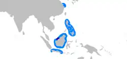 Borneo shark geographic range