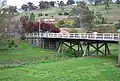 Wooden bridge over the Belubula River, in Carcoar