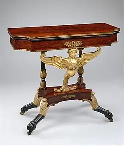 Card table, Charles-Honoré Lannuier, Made in New York, New York, 1817