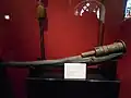 A bombard recovered from the well of Cardiff Castle, in swivel configuration