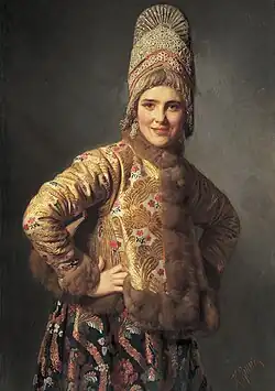 Russian Girl in Folk Costume, 1889; Russian Museum, St. Petersburg