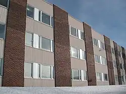 Apartment building typical for the area.