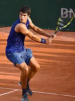 Carlos Alcaraz, the 2025 men's singles champion