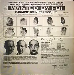 Carmine Persico FBI Most Wanted Poster
