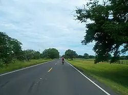 Pan-American Highway in Guanacaste, Costa Rica (going towards the Nicaraguan border, still many kilometres [or miles] away).
