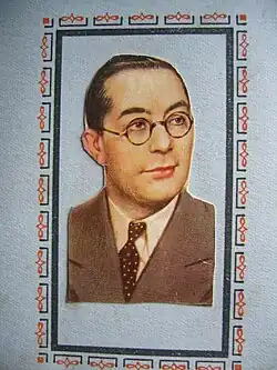 Image of Gibbons from the W.D. & H.O. Wills Radio Celebrities cigarette card series