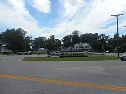 The 1888-built Carson Depot Library where both Prince George County and Dinwiddie County can be seen.