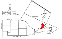 Location of Catawba Island Township in Ottawa County
