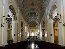 Trompe-l'œil in the 18th-century nave of the Cathedral of San Juan