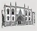 The façade in year 1850 by Jenaro Pérez Villaamil, published in the work España artística y monumental