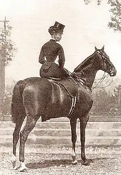 famed equestrian riding horse