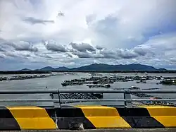 Dinh river and Dinh hills seen from Gò Găng Bridge on Trường Sa Street (Provincial Road 994)