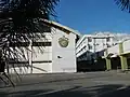Outside the gymnasium