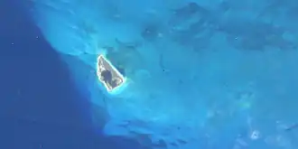 View of the island from above