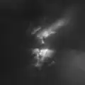 Detailed view of the two disks of Ced 110 IRS4 (center) and the surrounding nebula with JWST