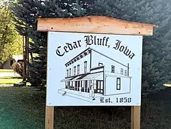 Welcome Sign in Cedar Bluff