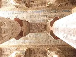 Restored ceiling of the Temple of Hathor (photographed 2011)