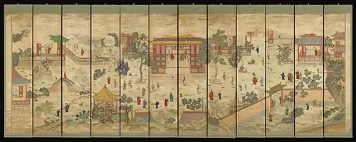 Set of 12 hanging silk scroll paintings believed to depict Guo Ziyi, China, Qing dynasty (Metropolitan Museum of Art)