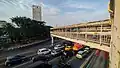 The transfer bridge between Cempaka Timur and Simpang Cempaka stations