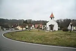 Centre of Libež with the Chapel of Holy Trinity