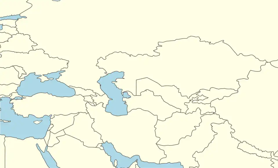 Ashgabat is located in Central Asia