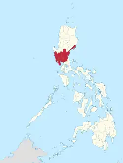 Map of the Philippines highlighting Central Luzon
